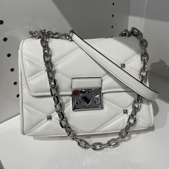 Authentic Michael KORS smooth leather studs Flap shoulder/Crossbody - Picture 2 of 15